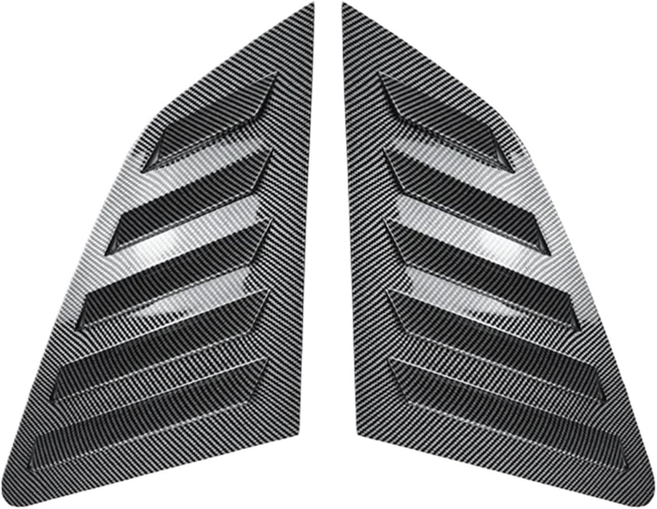 for 2014-2020 Audi A3 S3 8V Hatchback Car Rear Window Louvers Side Blind Shutter Cover Sticker Exterior Tuning Accessories(Glossy Black)