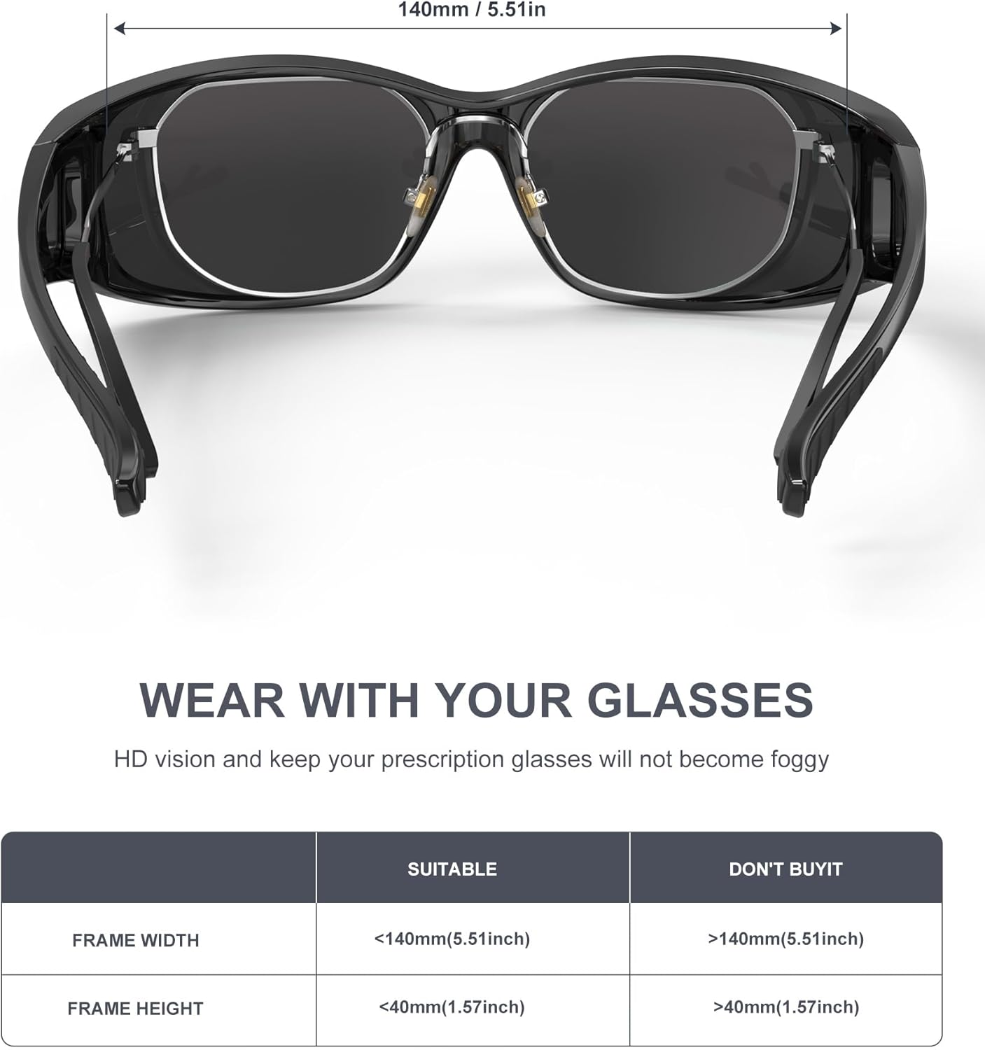 KALIYADI Polarized Sunglasses-Men Women Fit-Over-Glasses: Wrap Around Womens Sunglasses with UV400 for Driving Fishing Golf