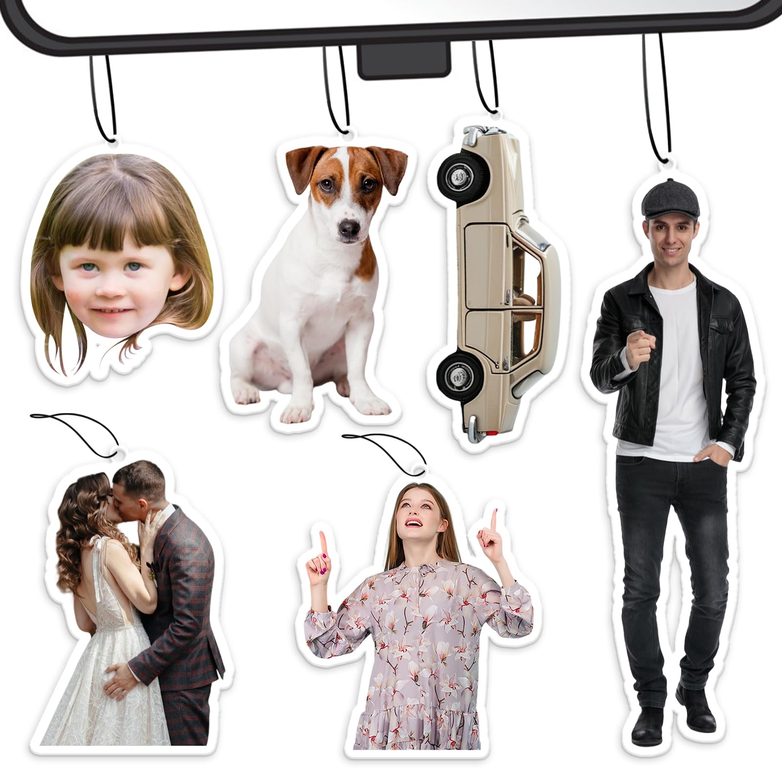 10Pcs Custom Air Fresheners with Picture, Personalized Air Freshener for Cars, Customized Photo Gift with Scents for Family and Lovers