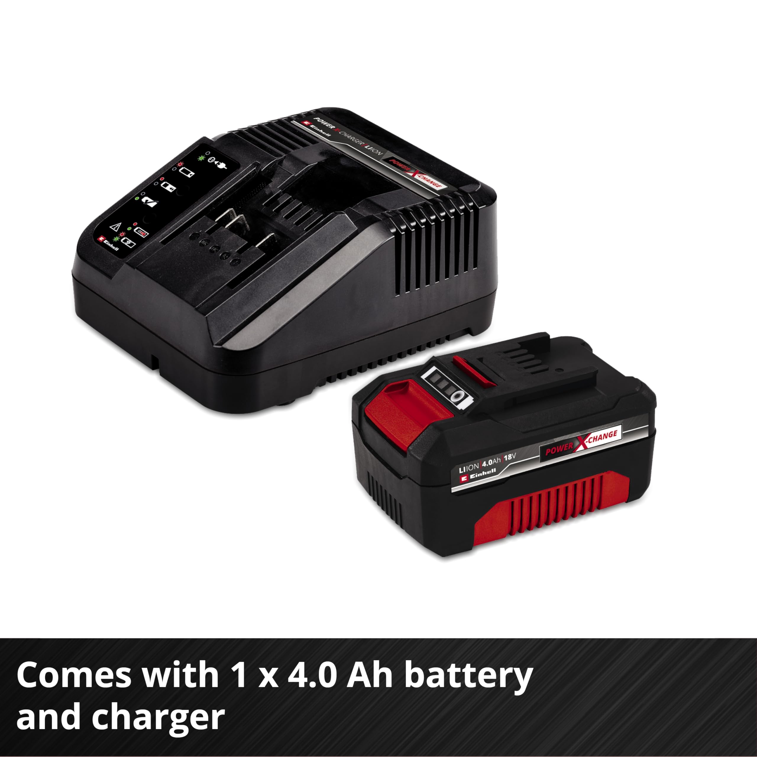 Einhell Akku-Klarwasserpumpe GE-SP 18 LL Li (1x4,0Ah) Power X-Change (Li-Ion, 18 V, max. 4500 L/h, flexible Batteriebox, Dauerlauffunktion, inkl. 4,0 Ah Akku & Schnellladegerät) Rot/Schwarz