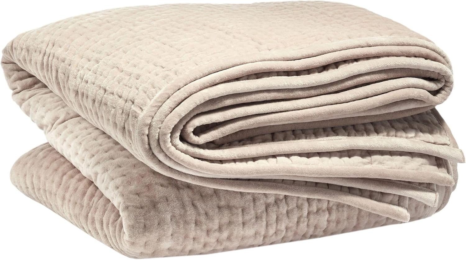 Pine Cone Hill Viola Velvet Grey Quilt, Full/Queen Size, Grey Solid Pattern