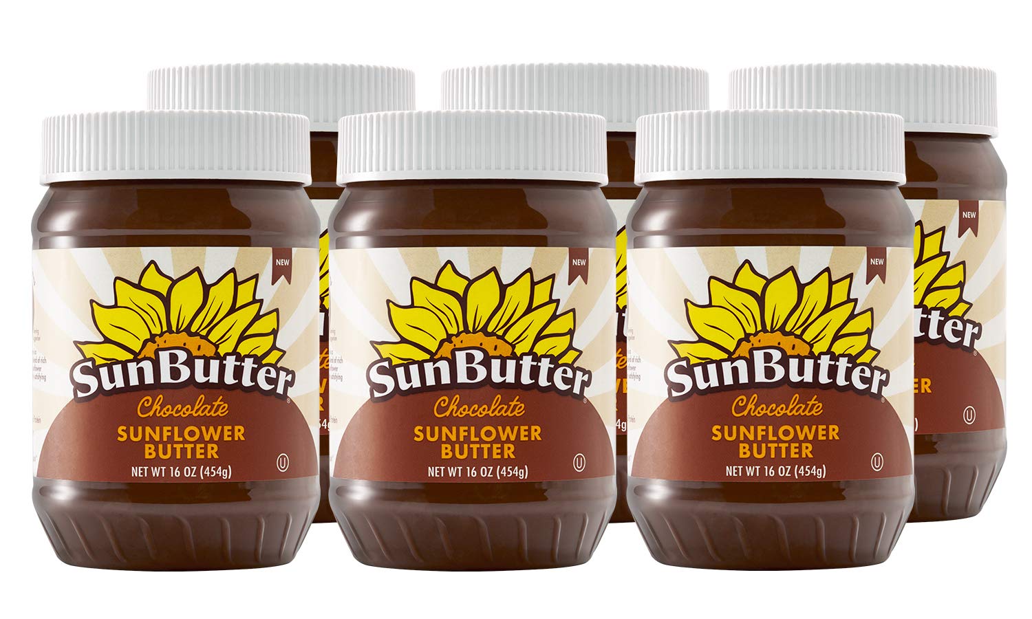 SunButter® Chocolate Sunflower Butter Jar (Pack of 6 Jars | 16 ounce) - Plant-Based Protein Snack, Made with Roasted Sunflower Seeds - A Guilt-Free Chocolate Spread with Lower Sugar & High Protein