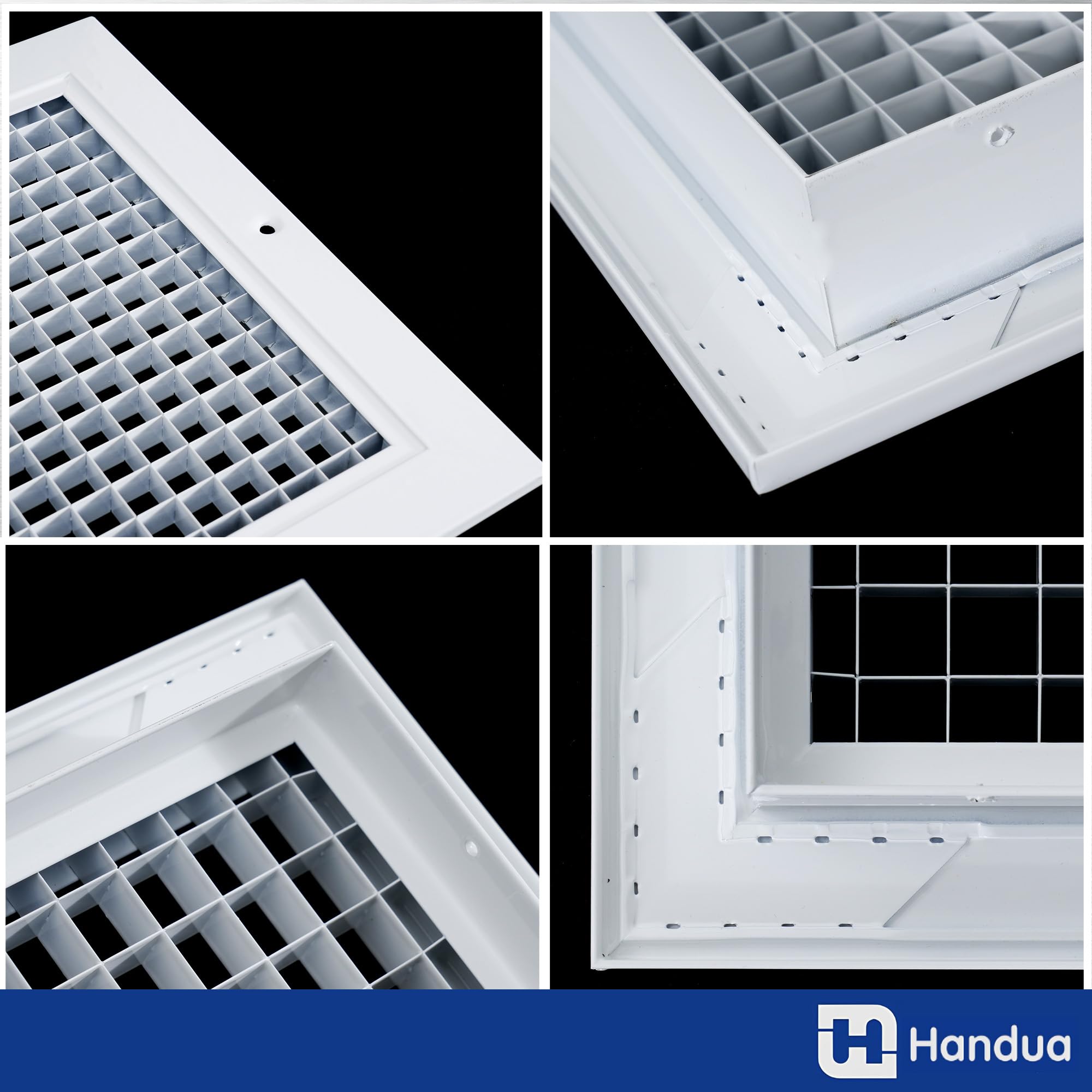 Rejilla de aire de retorno de aluminio de 24 x 6 pulgadas [tamaño de apertura del conducto] Rejilla de ventilación para pared lateral y techo, color blanco. Dimensiones exteriores: 25.75 x 7.75
