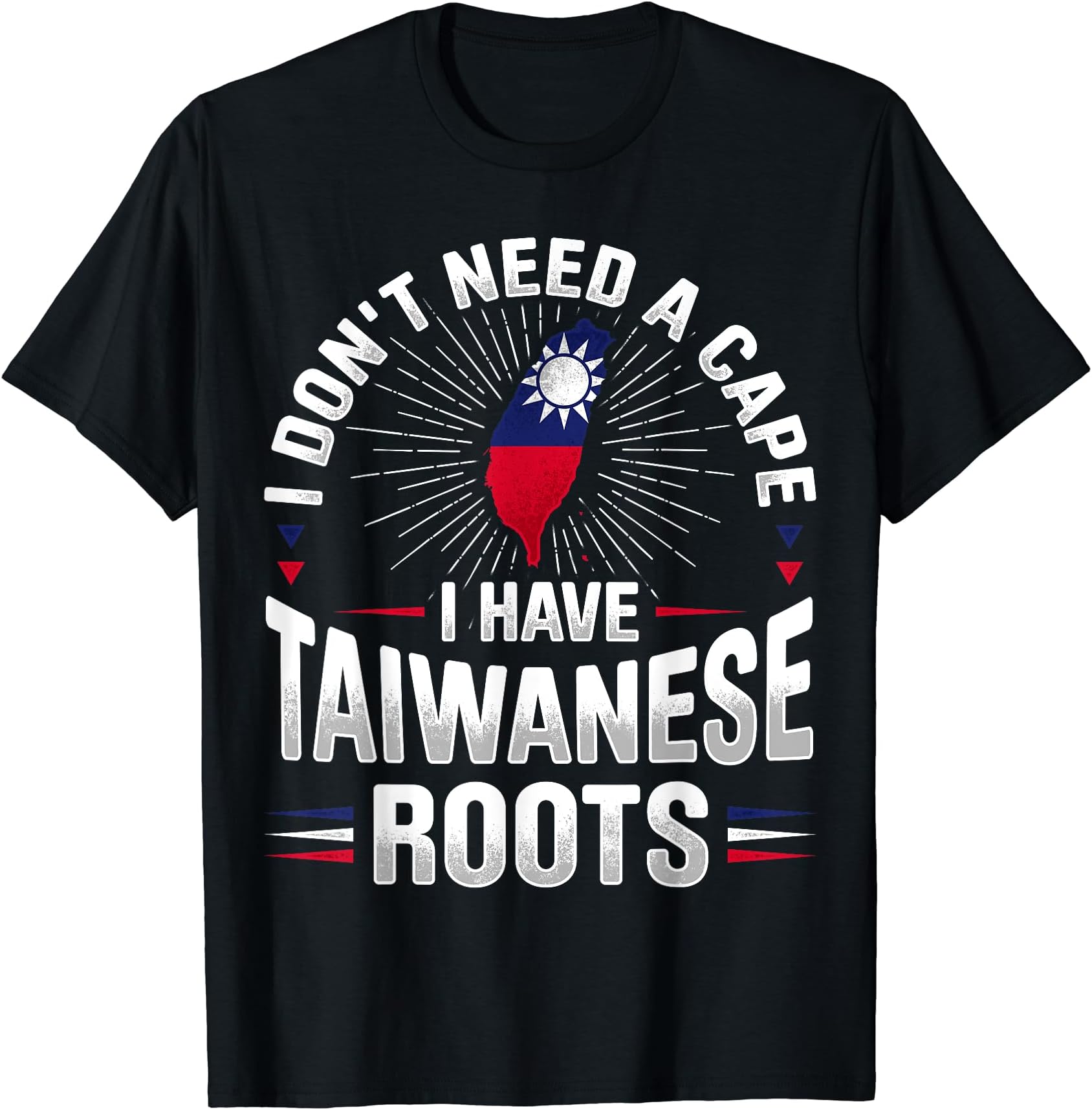 Taiwan Taiwanese Roots Heritage Proud Taiwanese Flag T-Shirt