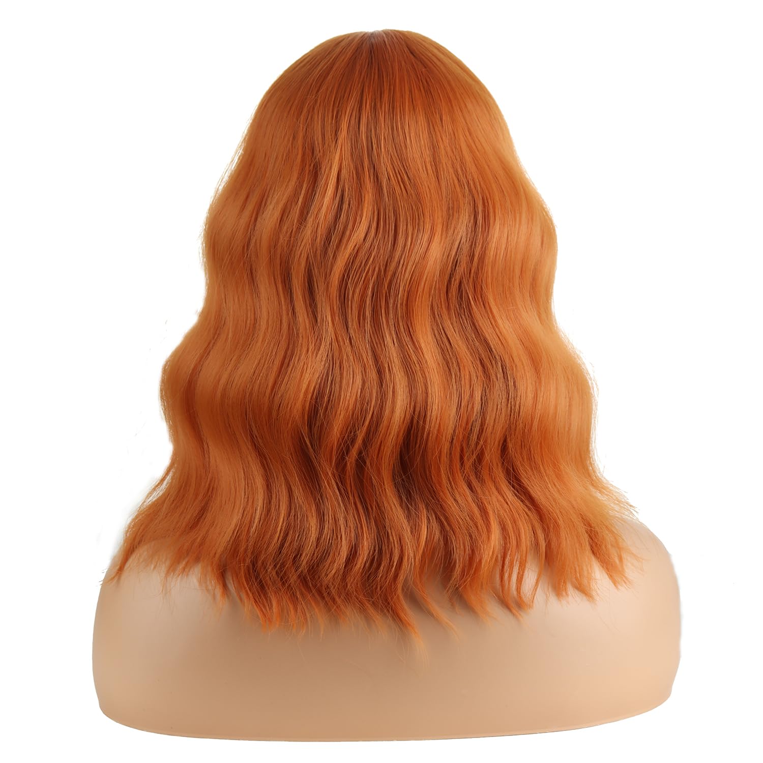 Amazon.com: MAGQOO Dark Orange Wig Women Girls Red Copper  display picture 3