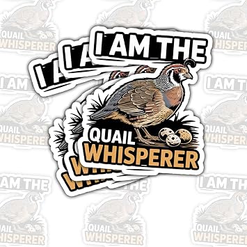 3Pcs I Am The Quail Whisperer Sticker Quails Farmer Gift for Homesteaders Bird Lovers I Am The Quail Whisperer Stickers Poultry Owners Egg Collectors Decal for Laptop Water Bottle Phone Case Car 3"