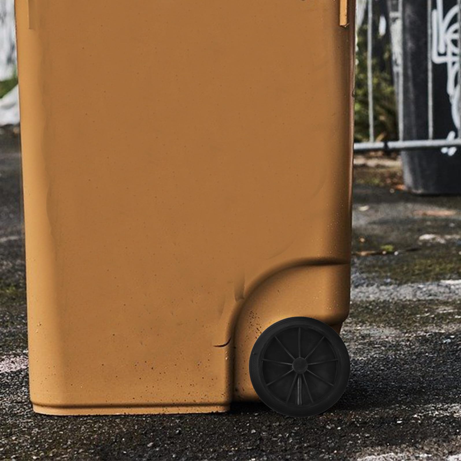 CLISPEED 2 Pezzi Ruote di Ricambio per Bidoni Spazzatura Nero in Plastico Foro di 2,3cm Facili da Manutenere e Sostituire per Contenitori Rifiuti ed Esterni