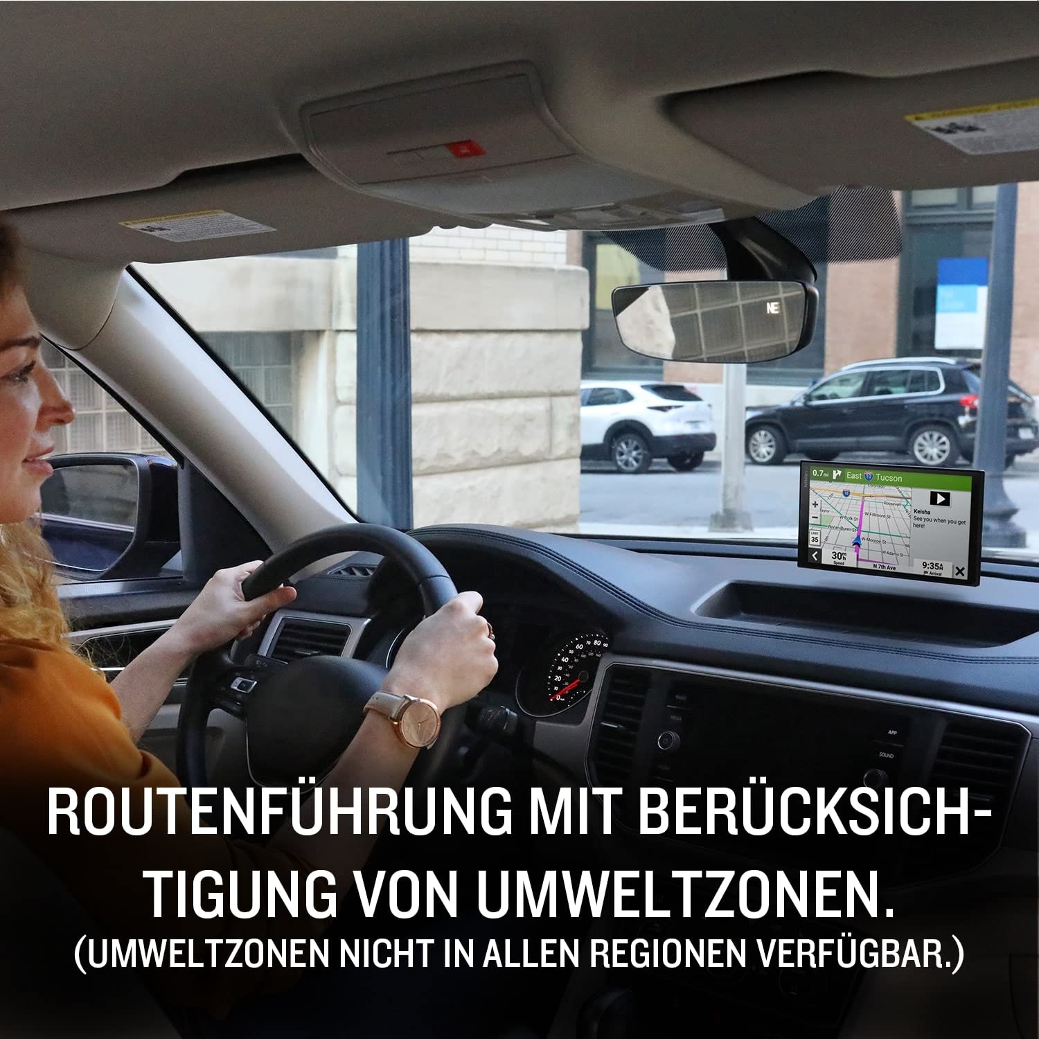 Garmin [renewed] DriveSmart 66 MT-S – Navigationsgerät mit hellem 6 Zoll (15,2 cm) HD-Display, 3D-Europakarten mit Umweltzonen, Verkehrsinfos in Echtzeit, Sprach- und Fahrerassistenz [Generalüberholt]
