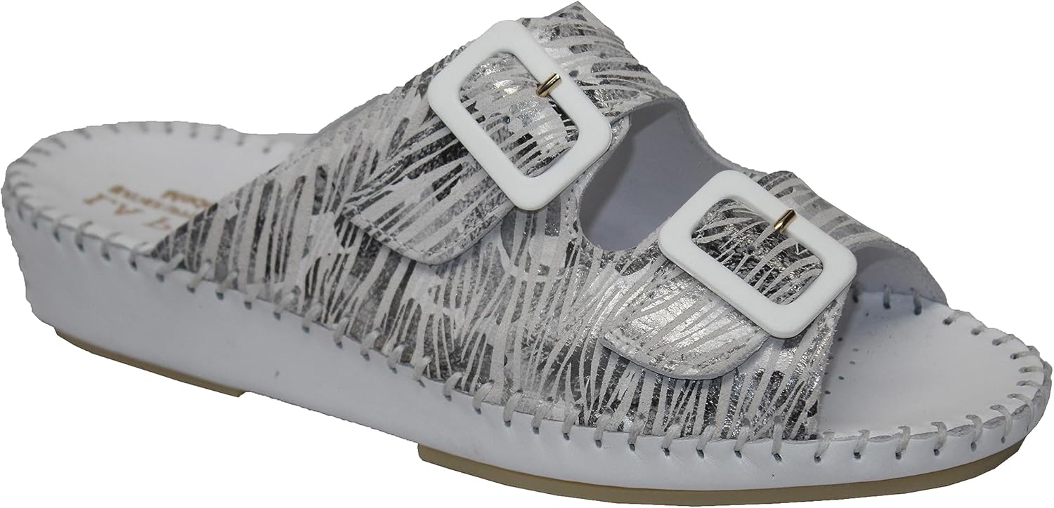 La Plume Jen Women's Sandal (WHITE SPARKLE, EU 39/ US 8-8.5)