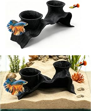 Aquarium Cave, Fish Tank Cave, Shrimp Cave, Natural Hideout for Small Fish and Shrimp, Shelter for Aquarium Hobbyists, Compact Size Aquatic Decor Adding Aesthetic Value to Aquarium Displays