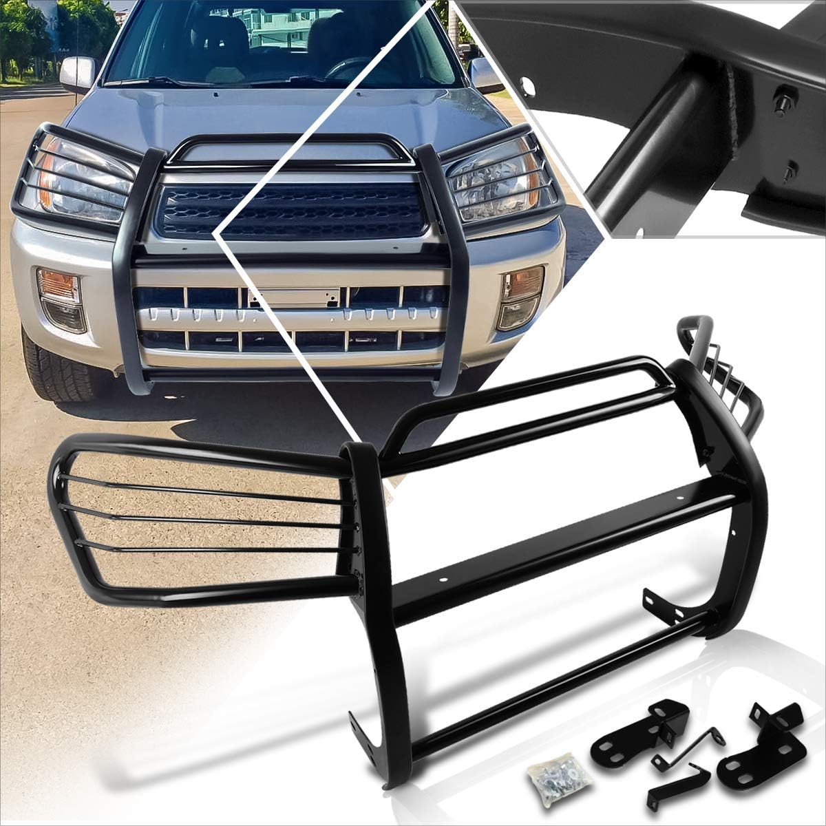 Compatible with Rav4 XA20 SUV 2001-2005 Front Bumper Brush Grille Guard Protector,Coated Black