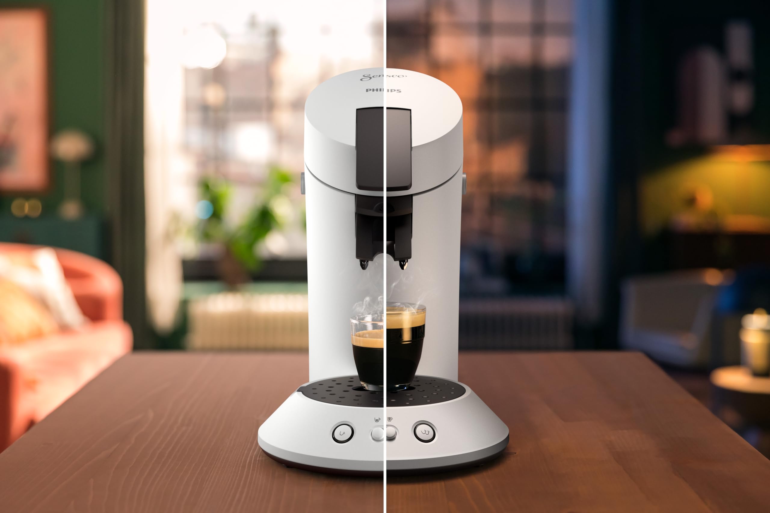 PHILIPS Senseo Original Plus Kaffeepadmaschine, Schwarz, 2 Spezialitäten | 1 oder 2 Tassen, Unter 1 Min Brühzeit, Coffee Boost, Crema Plus, 0,7 L (CSA210/10)