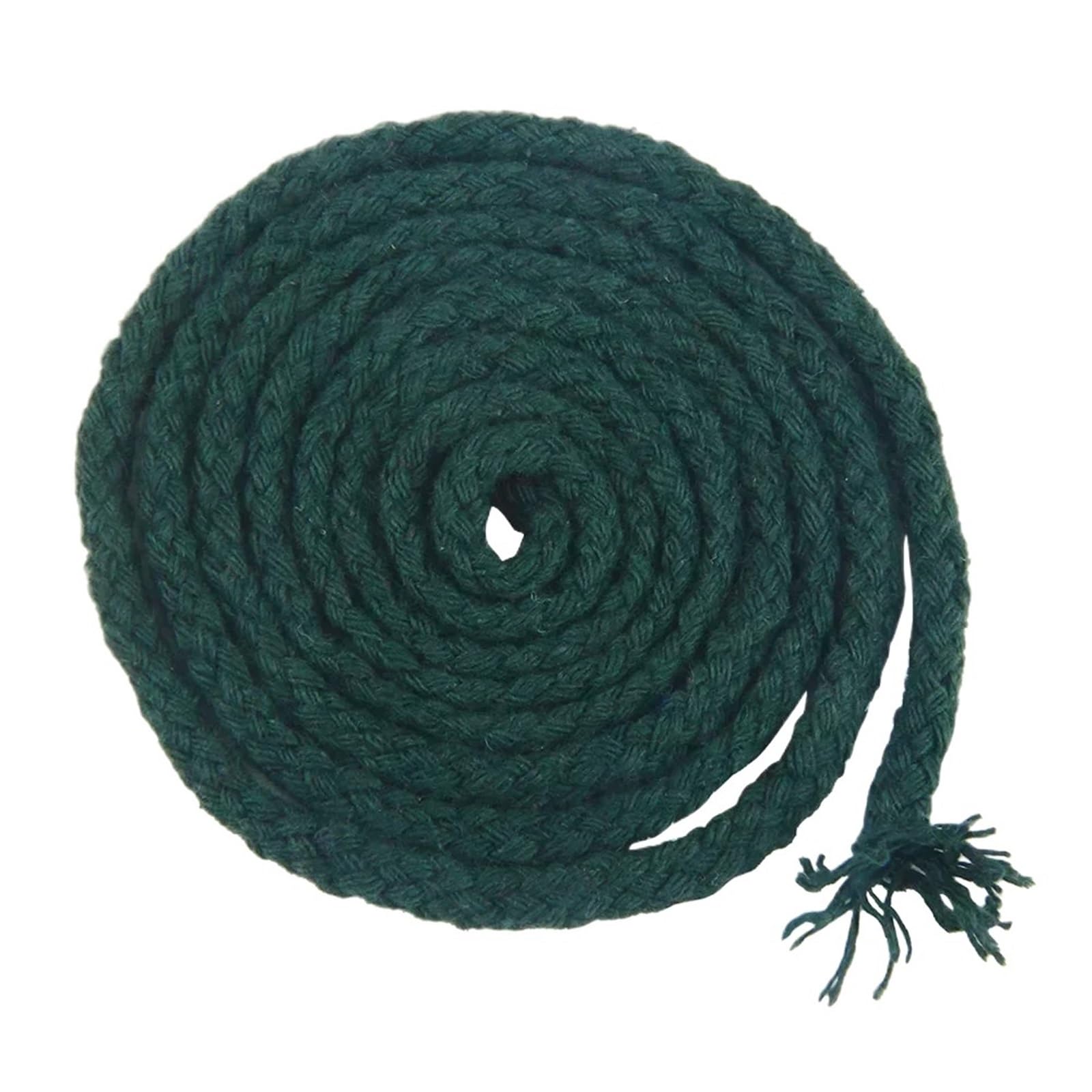 Cotton Macrame Cord 20M 5/7mm Twisted Cotton Cords Braided String Ropes Bag Strap Rope Clothes Home Textile Macrame Thread Cord Sewing Accessories(DarkGreen1,5mm)