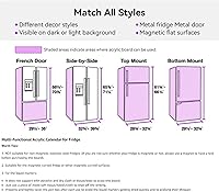 Vista 5 de Planificador semanal magnético para refrigerador de 6 x 17 pulgadas, imán de menú semanal para refrigerador, pizarra de borrado en seco, para hacer