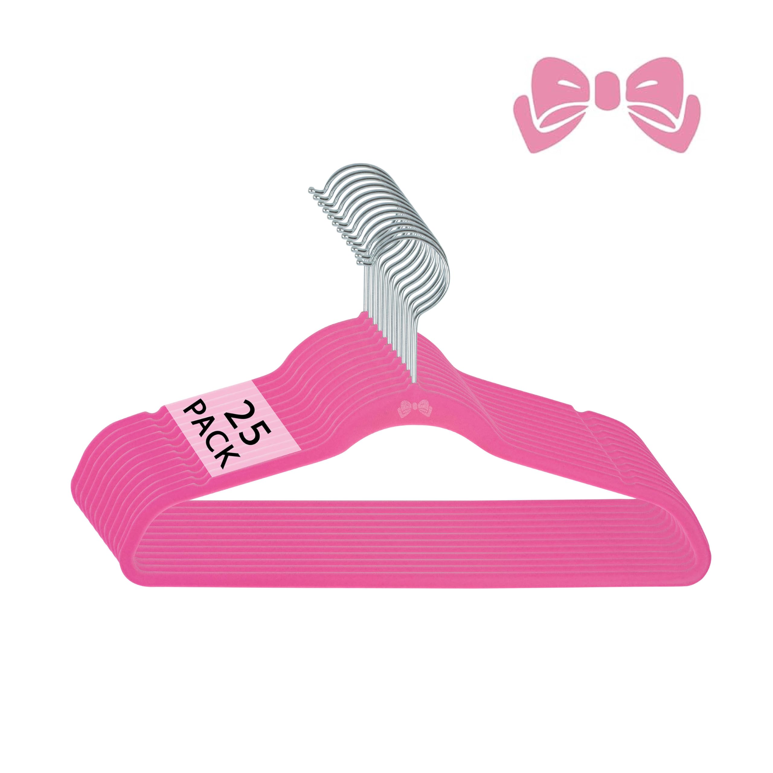 Kids Velvet Hangers - 25 Pack, Non-Slip, Slim Design For Shirts, Dresses & Pants - Saves Closet Space - View #9