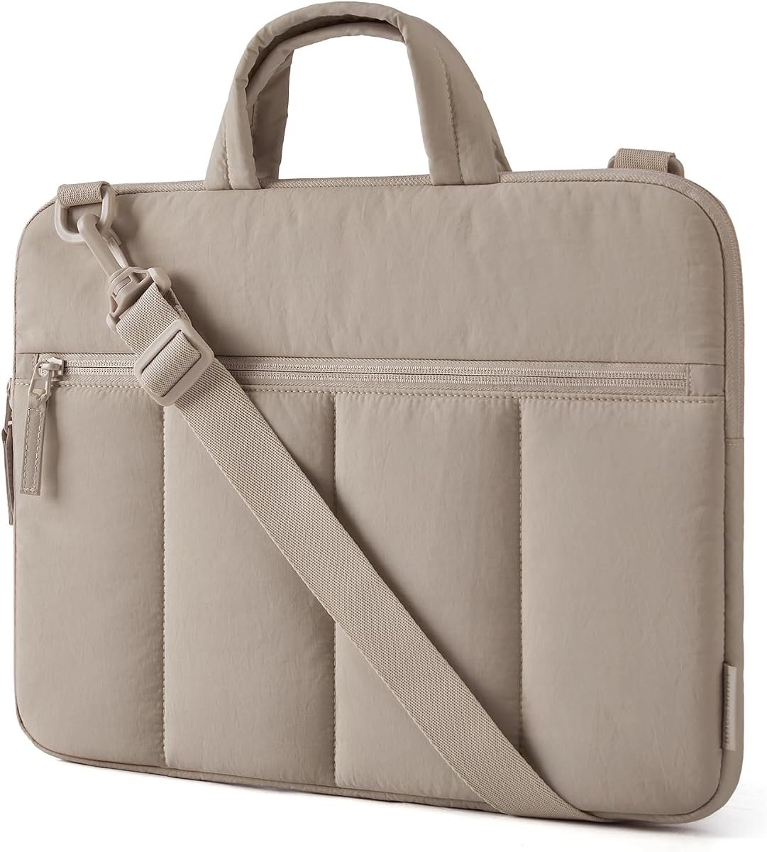 13-14 Inch Laptop Sleeve with Handle Slim Protective Case for Work | Laptop Bag for Women with Strap for Business Trip College Compatible with M5 MacBook Air 13/Pro 14, HP, Dell, Lenovo, ASUS