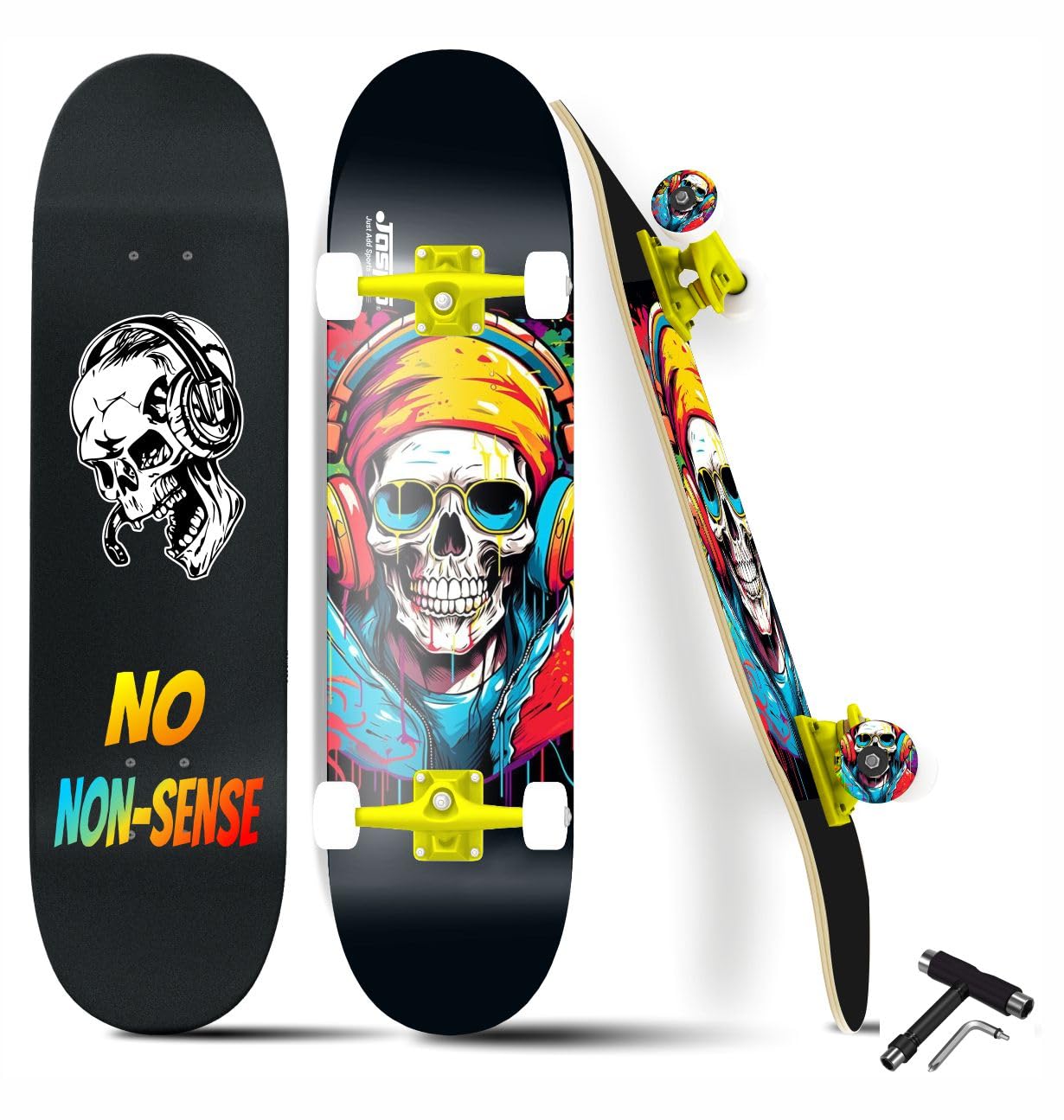 Buy jaspo Downtown Surfers Skateboard For Adults,Kids, 7-Layer