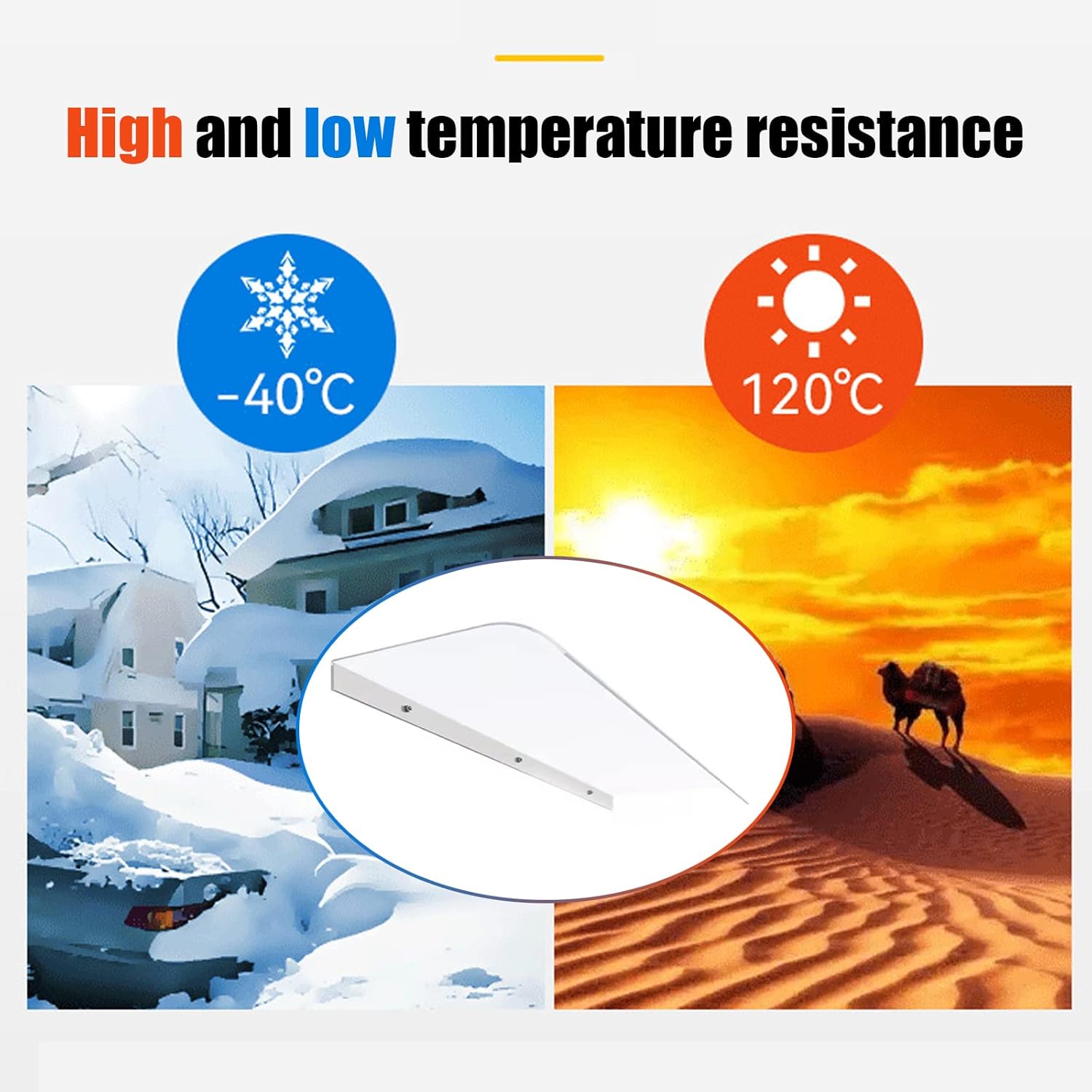 Modern Polycarbonate Front Door Canopy - UV-Resistant Window Awning, Outdoor Patio Entry Shelter, Rain & Snow Protection, Balcony Sun Shade (16"x32")