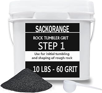10 lbs Step 1 Rock Tumbler Grit -COARSE 60 Silicon Carbide Grit, Tumbler Media Grit,Rock Polishing Grit Media, Works with Any Rock Tumbler, Rock Polisher, Stone Polisher, 10 Pounds