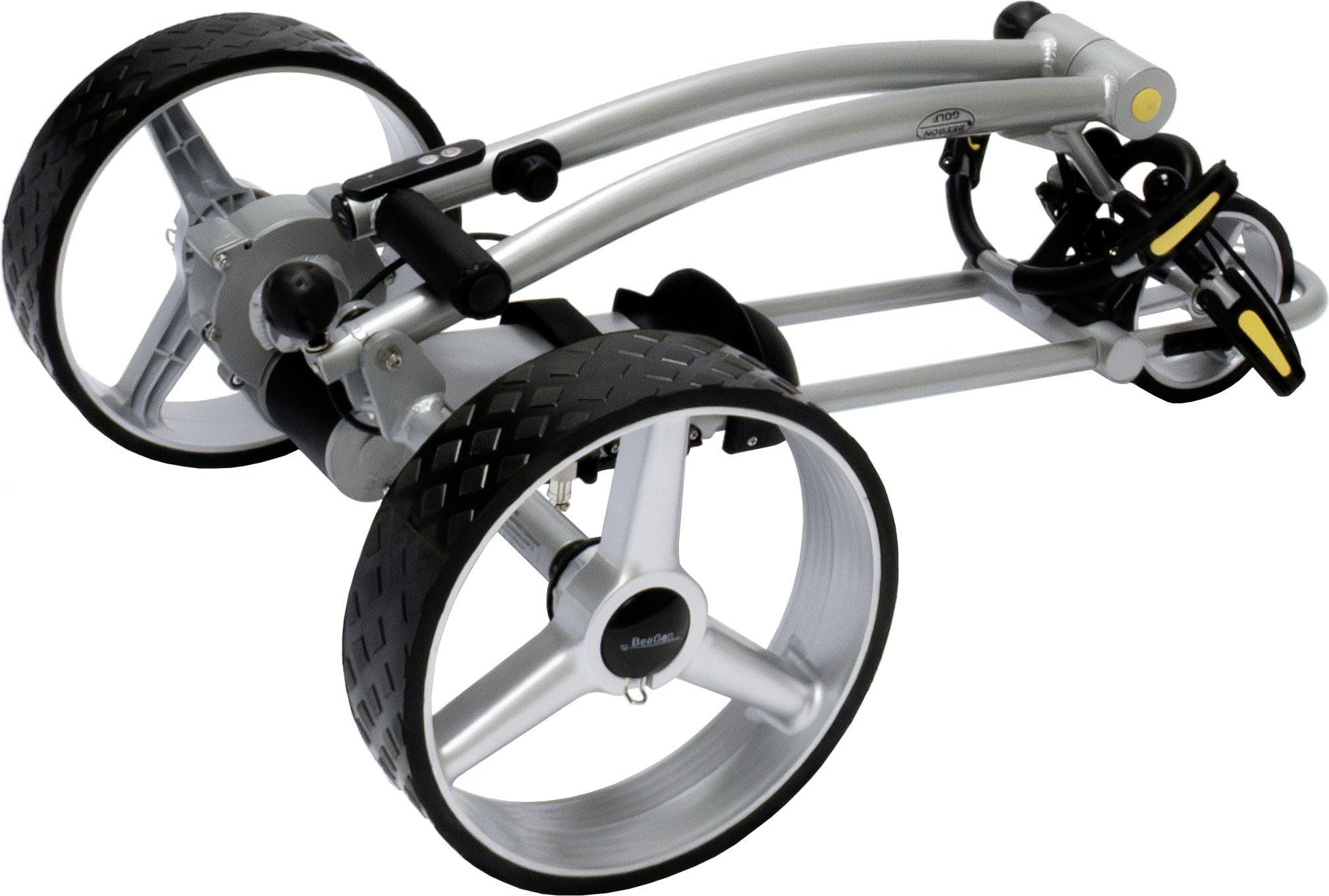 BeeGon Golf Elektro-Golftrolley GT-X300 Pro Silber mit 33Ah Blei-Akku inkl. Zubehör