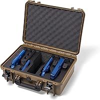 Vista 12 de Estuche para pistola Doro para 4 pistolas 12 con inserto de espuma MyCaseBuilder personalizado, impermeable, resistente, armas de fuego tácticas