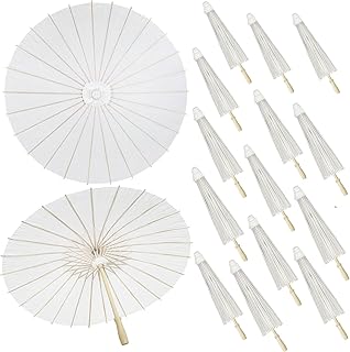 33 Inches Paper Umbrellas Decorative Chinese Japanese Parasol Umbrella DIY Oiled Paper Painting Umbrellas Crafts for Wedding Bridal Party Decor