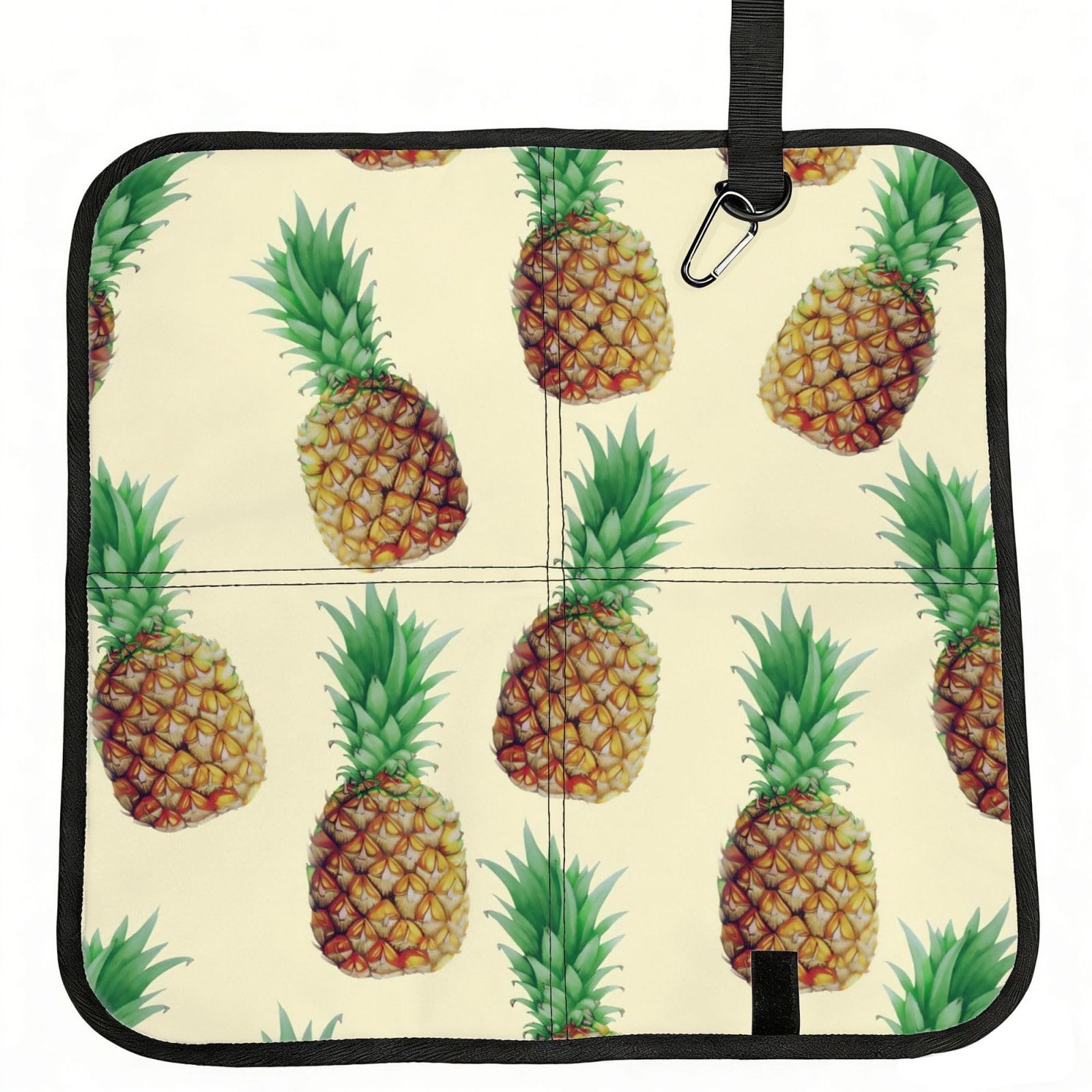 PPHGUT Pineapples Print Foldable Seat Cushion Waterproof Portable Chair Pad Travel Outdoor Picnic Camping
