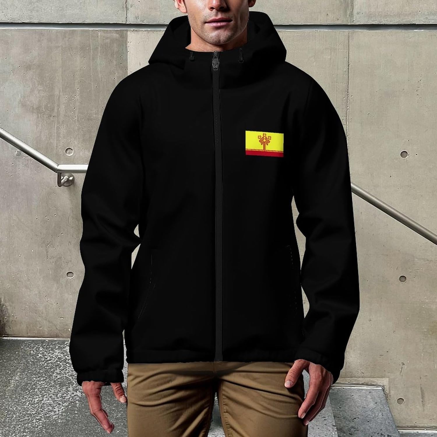 Adugen Origei Men’s Jacket Unisex Streetwear Czech Flag Coats Casual Vintage Sweatshirt
