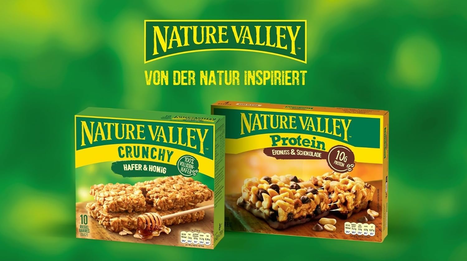 Nature Valley Protein Erdnuss und Schokolade, 8er Pack (8 x 160 g Multipack mit je 4 Proteinriegeln)