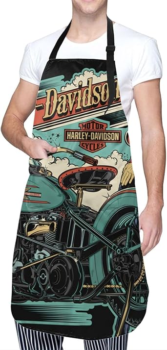 Harley Davidson1903 Delantal impermeable ajustable con 2 bolsillos