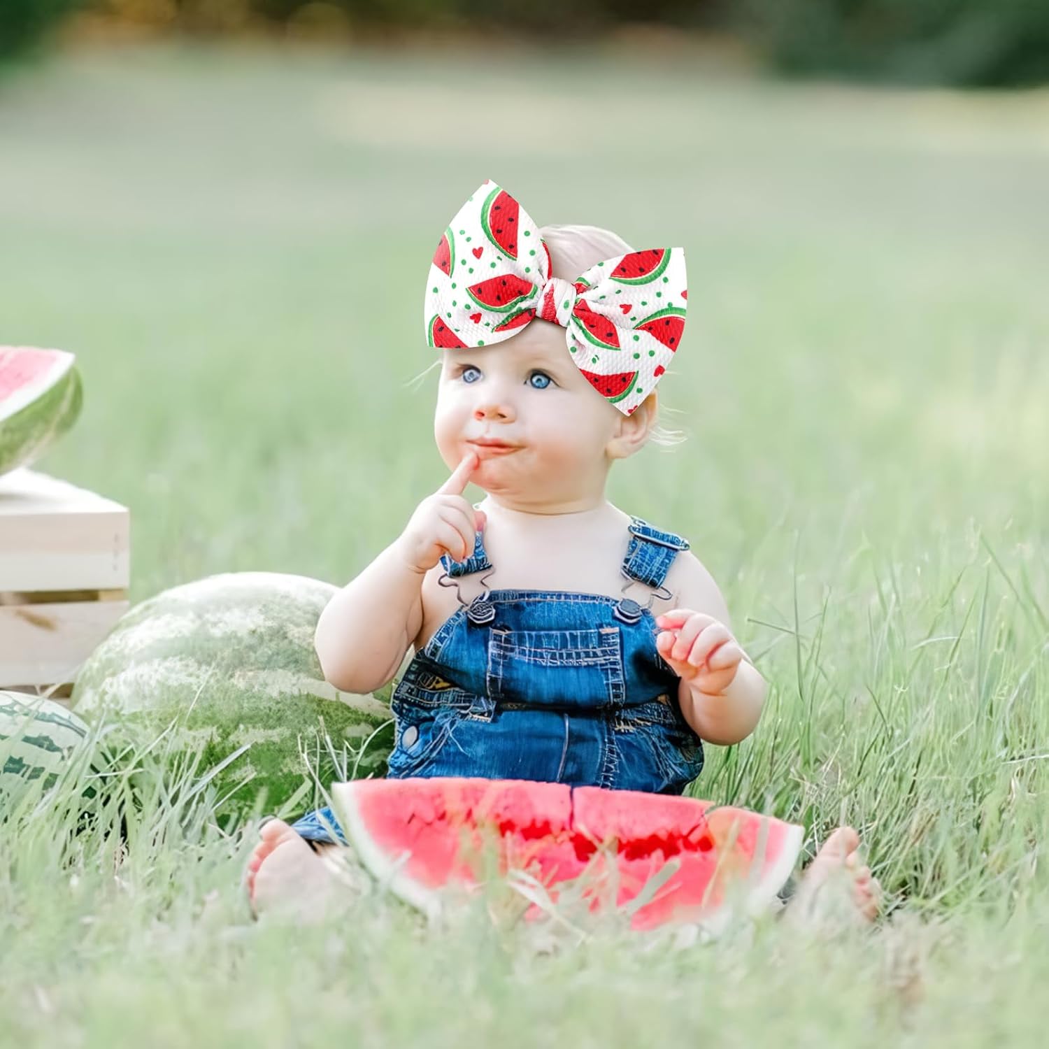 YanJie Soft Newborn Nylon Headbands & Hair Bows for Baby Girls, Infants, Toddlers image 2