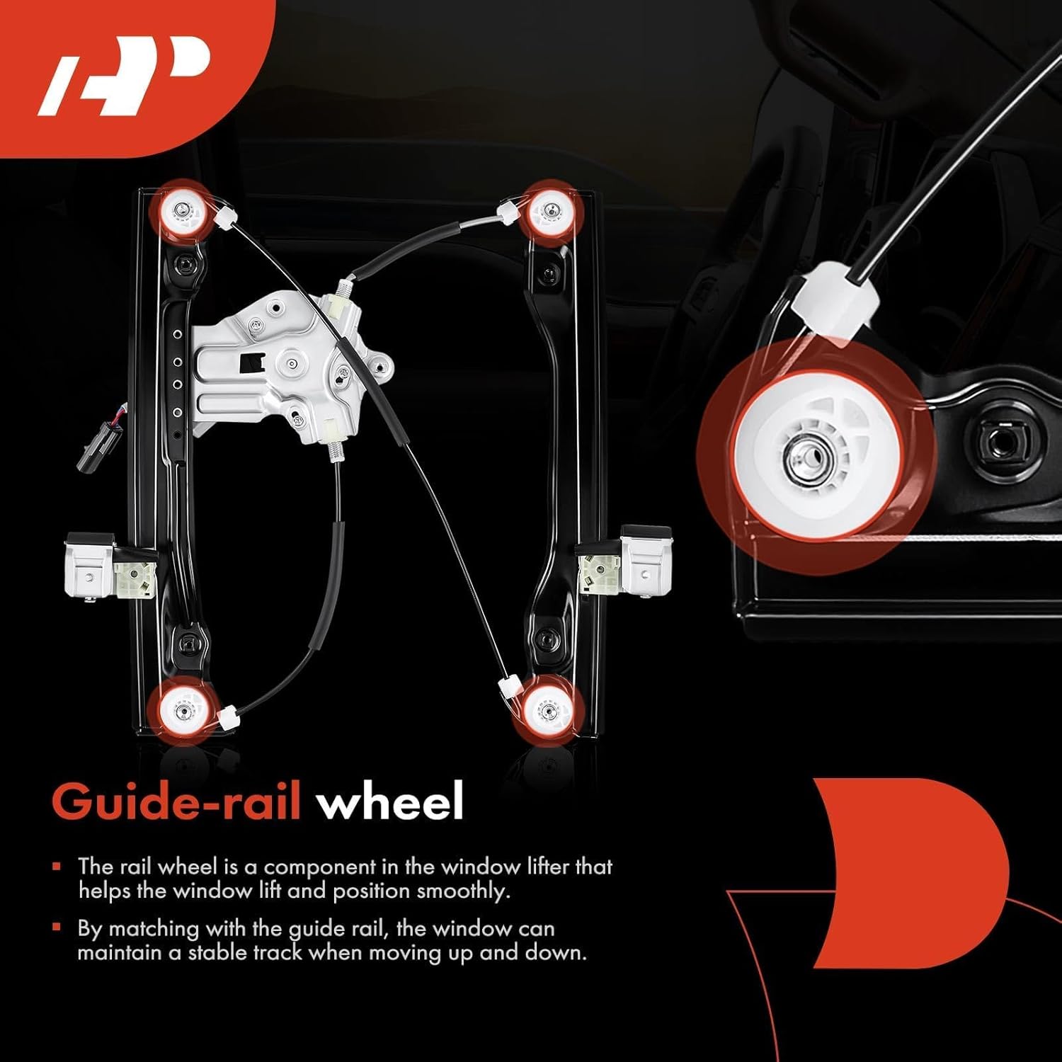 A-Premium Front Driver Side Power Window Regulator with Motor Assembly Fit for Chevy Cruze 2012-2016, Chevrolet Cruze Limited 2016, with 2-Pin Plug Motor, Built from 4/26/12