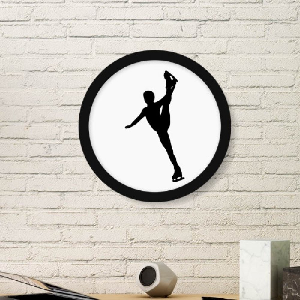 Cadre photo patinage artistique rond DIYthinker noir pour decoration murale