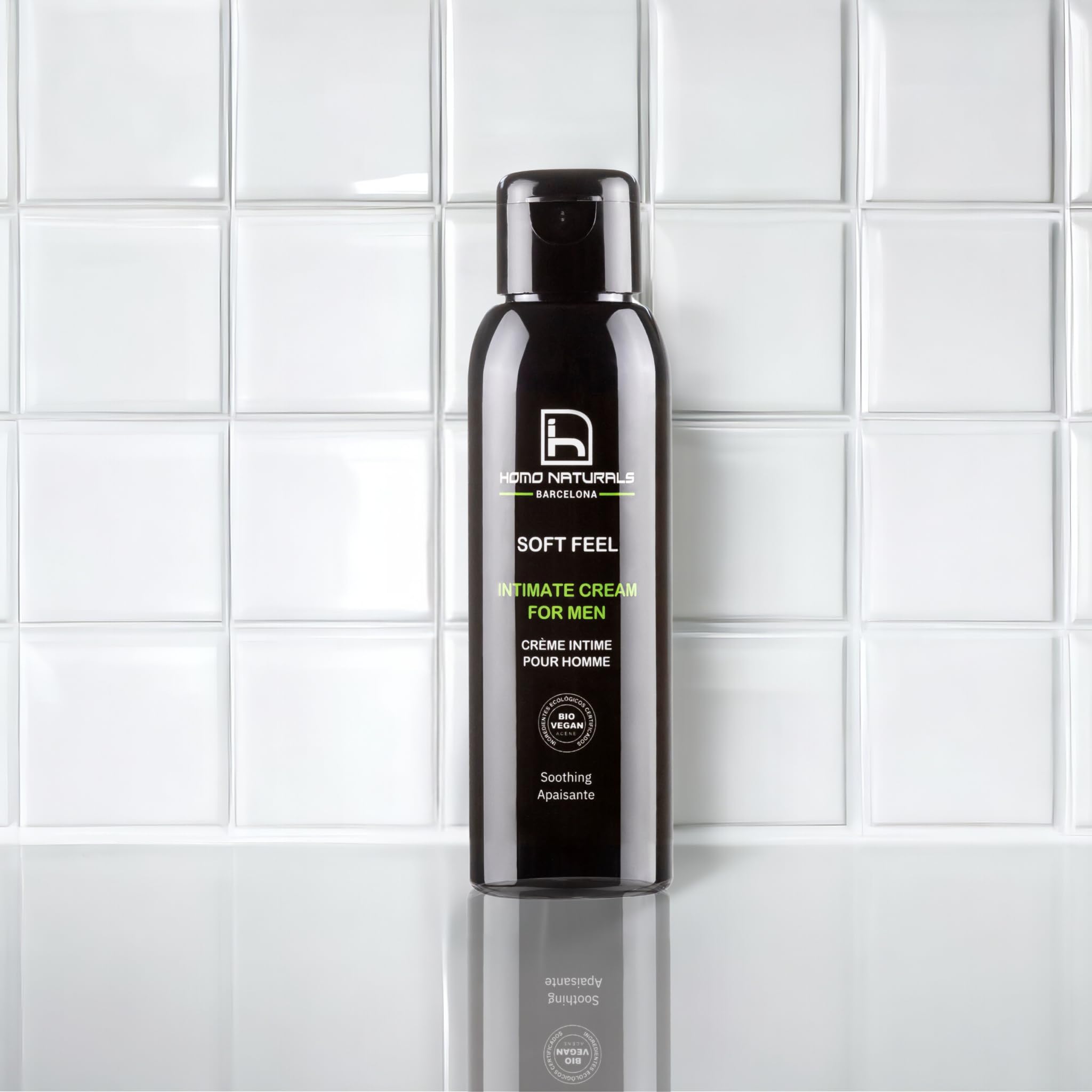 Homo Naturals Soft Feel - Crema Íntima Hombre - Hidratación y Protección Diaria Zona Íntima Masculina - Con Aloe Vera, Caléndula y Hamamelis - Cuidado Íntimo para Hombres Vegano y Ecológico - 100 ml