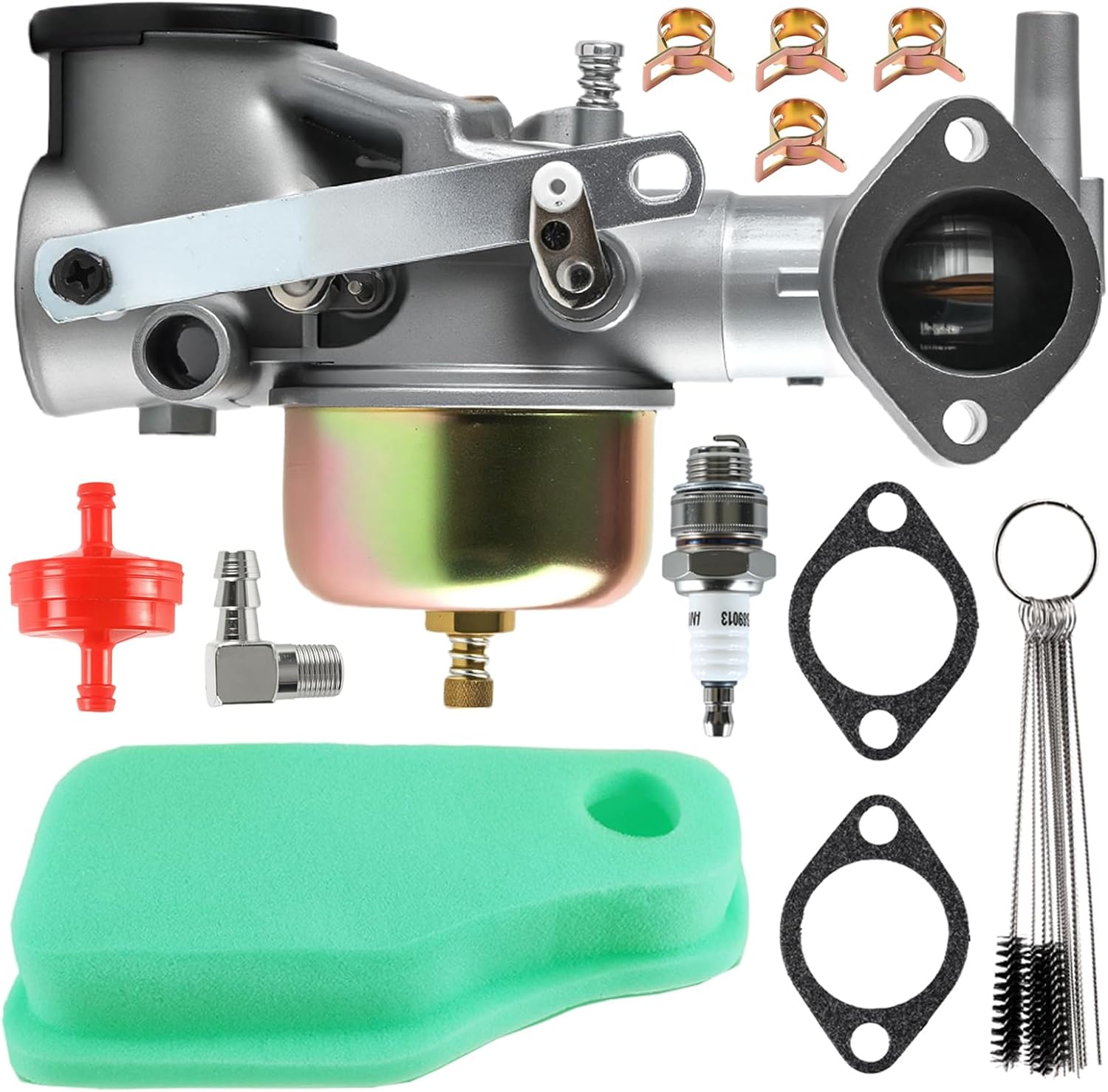Carburetor Compatible with BS 491590 390811 392152 Carb Fits for 191700 192700 193700 Engine with Air Oil Filter Gasket Spark Plugs