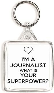 I'm a Journalist What is Your Superpower? - Square Keyring