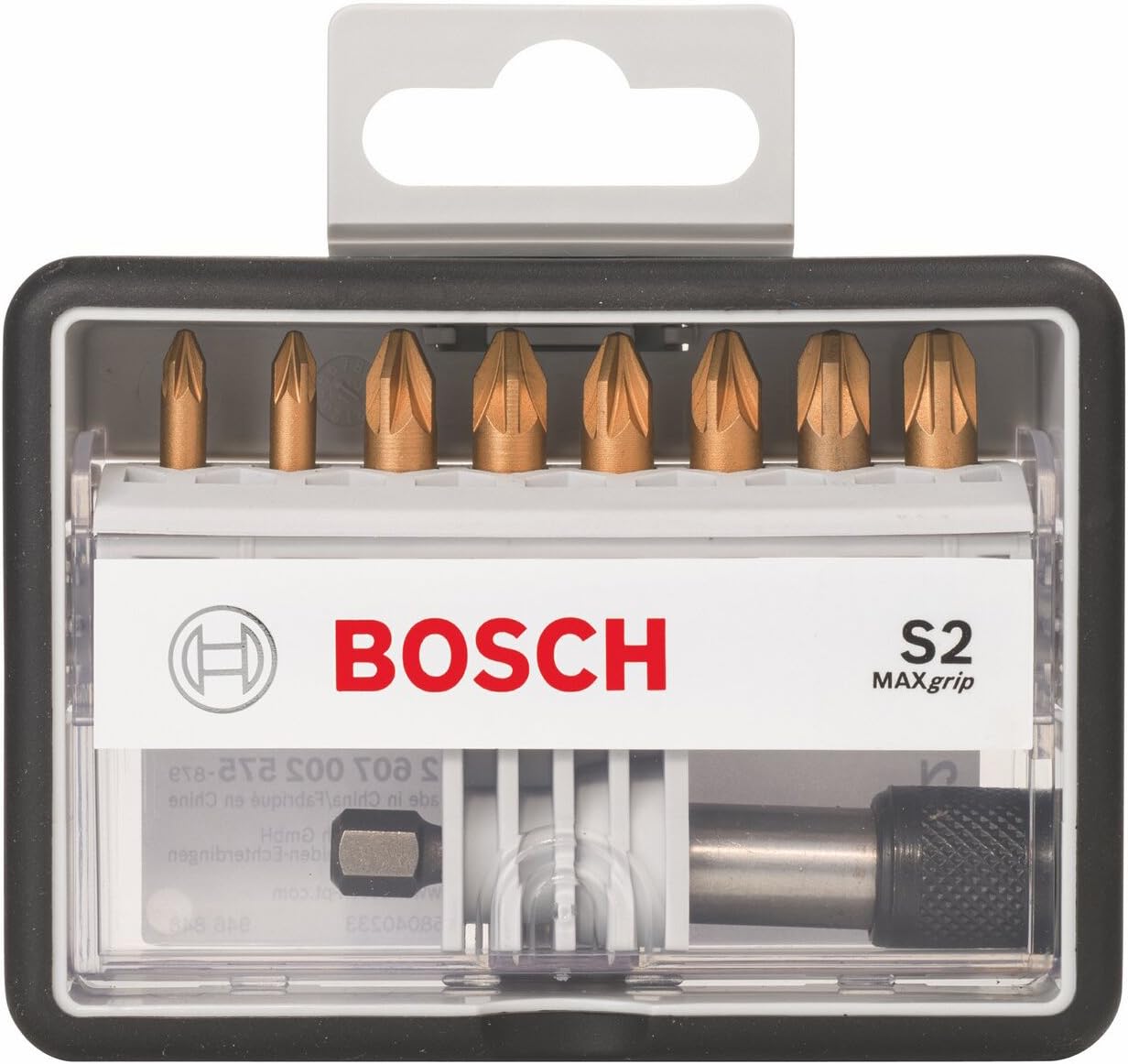 Bosch 2607002575 Maxgrip Screwdriver Bits Plus Holder, Pz, 25mm Length
