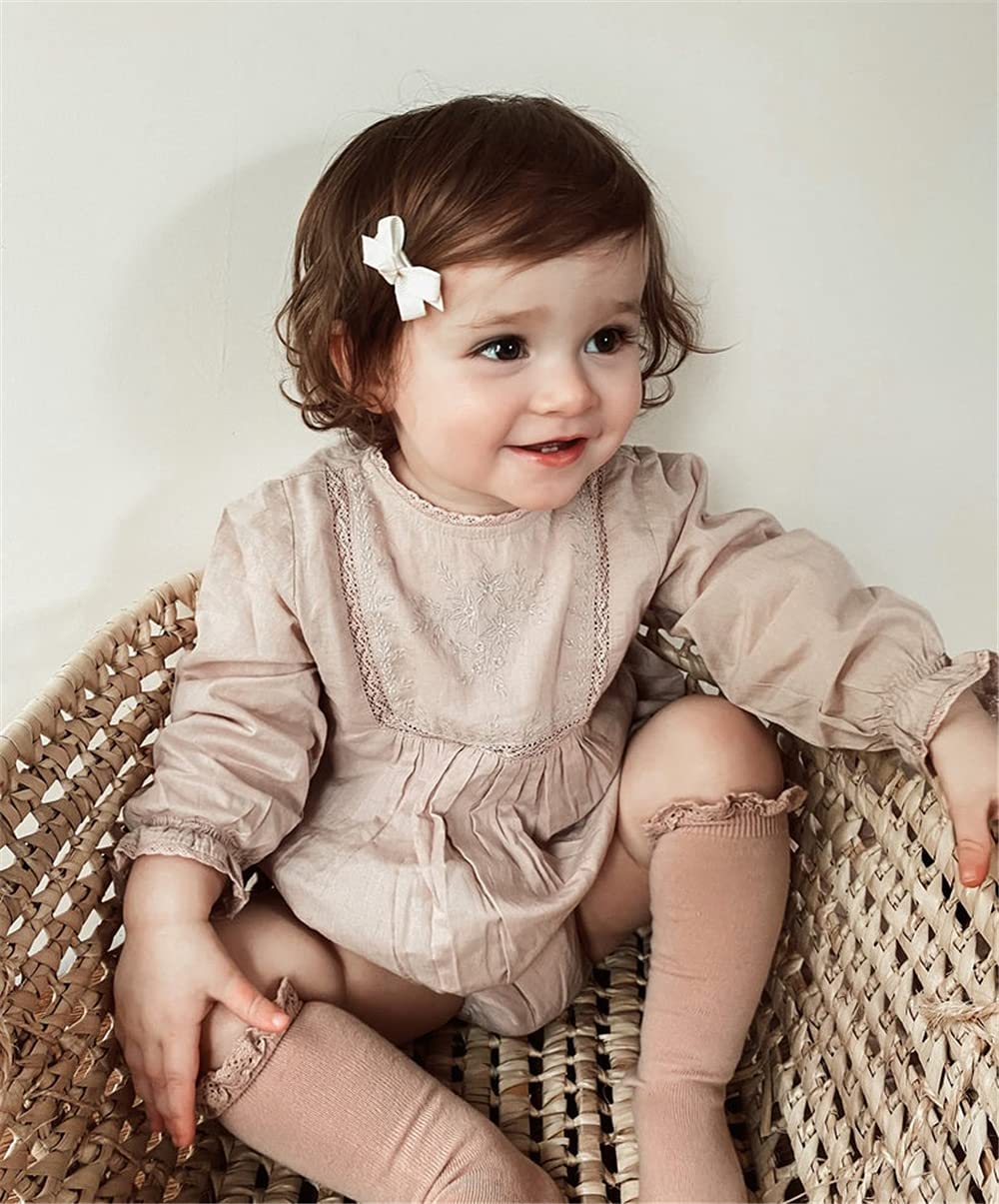 12 PCS Baby Bow Bangs Hair Clips Tiny Snap Clip for Infant Toddler Girl Mini Grosgrain Ribbon Hair Bow Barrettes Girls Hair Accessories (1.75" jojo bow Macaroon 12 PCS)