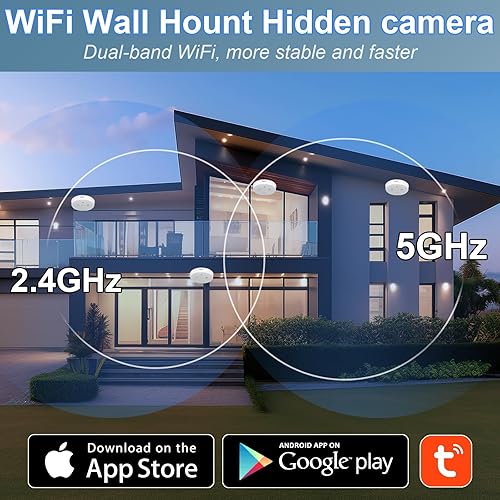 Miniatura 8 de Cámara oculta Detector de humo Video Cámara pequeña 1080P HD Cámara inalámbrica WiFi con visión nocturna y detección de movimiento Cámara de