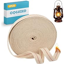 CoguZed Oil Lamp Wicks 32.8ft Roll 1/2 Inch 100% Cotton Flat Replacement Lantern Wicks for Indoor Oil Lamps Kerosene Paraffin Fuel Lanterns