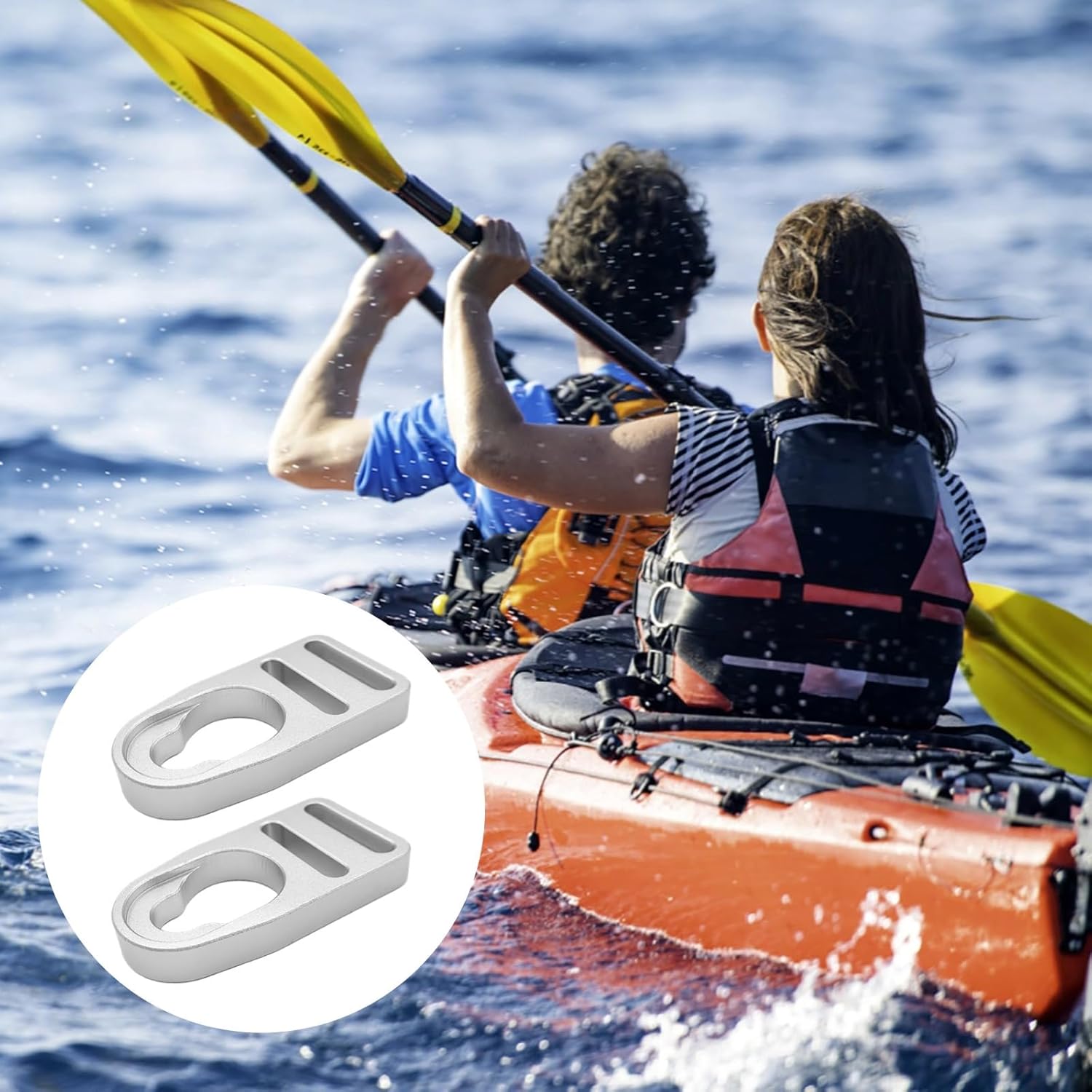 Kayak Seat Aluminum Clips 4 Pcs, Heavy Duty Replacement Parts, Universal Fit for Lifetime Kayak Seats, Long-Lasting Accessories Marine Grade