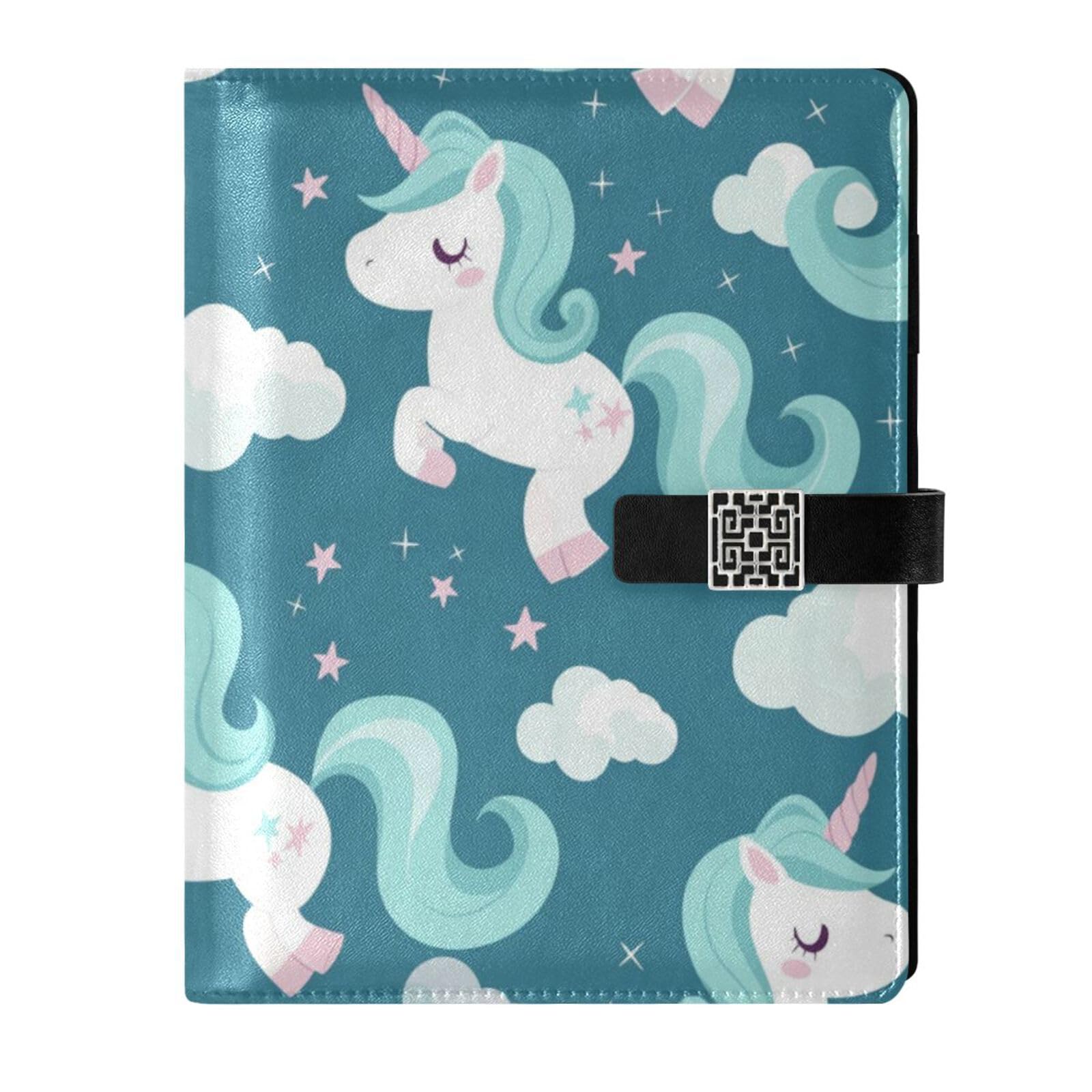 Carnets lignés en cuir licornes blanches idée cadeau originale pour le collège - 7