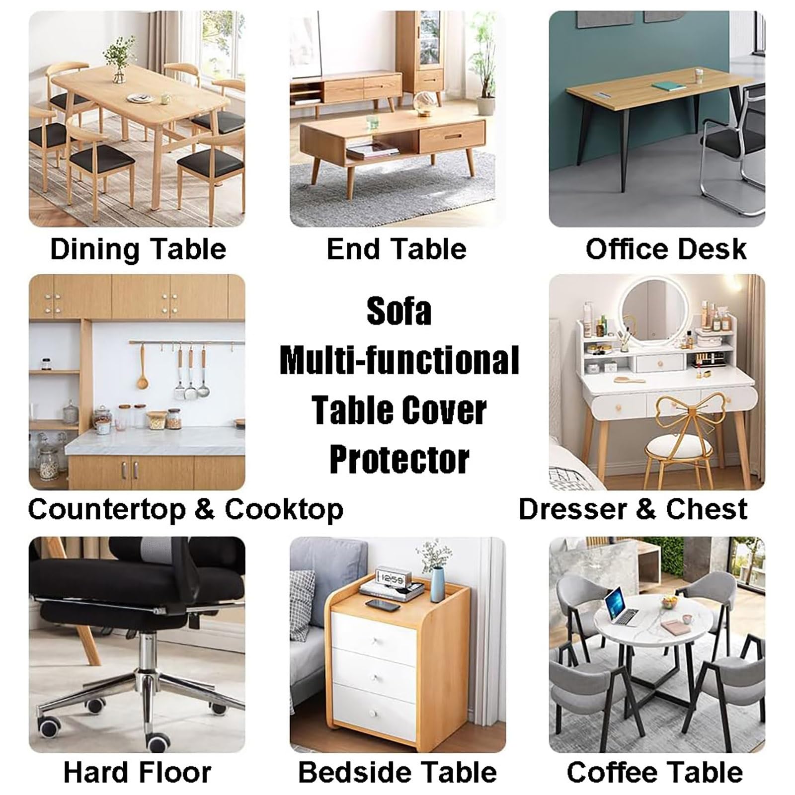 Sous-main Transparent 1.5 mm, Tapis de Bureau en PVC, Protecteur de table pour Bureau, Maison, école(Transparent,70 cm × 180 cm（ 28'' x 71'' ）)