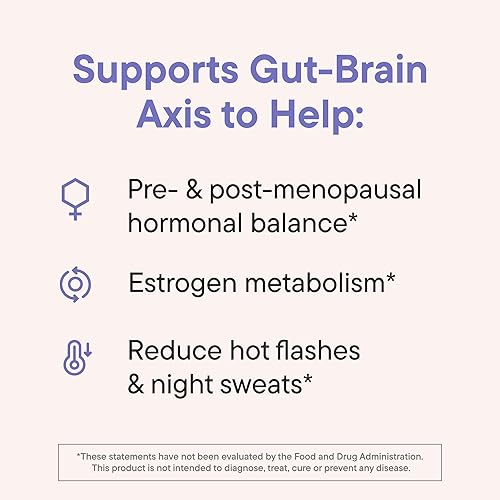 Miniatura 2 de Nouri Menopause Health Probiotic, Menopause Relief for Women - Resveratrol Capsules for Menopausal Hormonal Balance, Estrogen Metabolism, Reduction