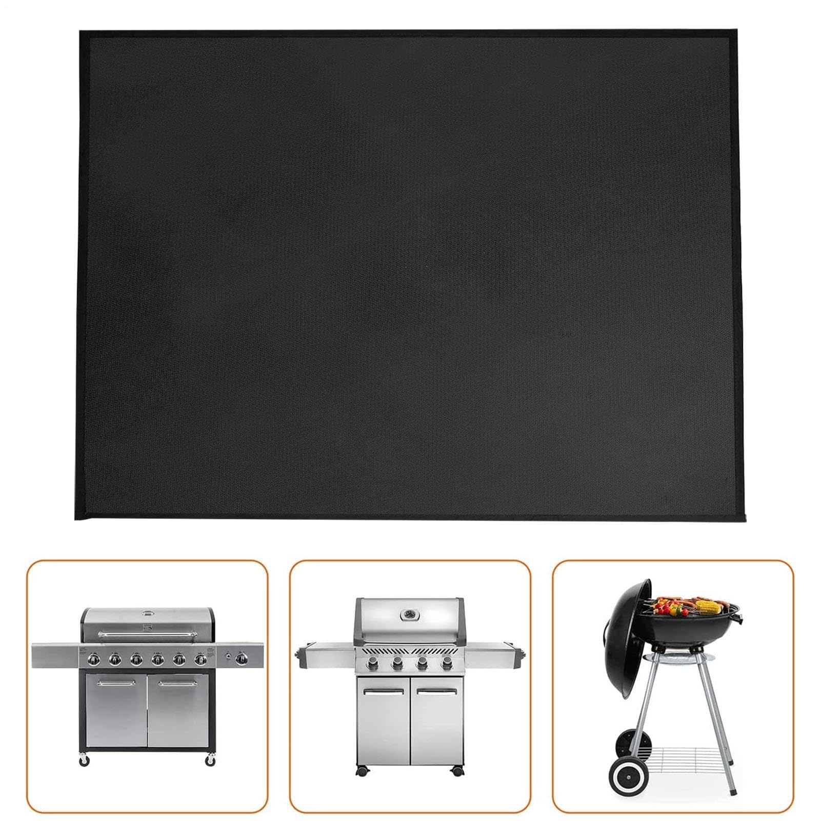 Tapis De Sol Pour Barbecue - Protection Ignifuge Pour Planchas,Tapis Portable Antidérapant Résistant à la Chaleur pour Barbecue, Fêtes en Extérieur et Terrasse - Nettoyage Facile et