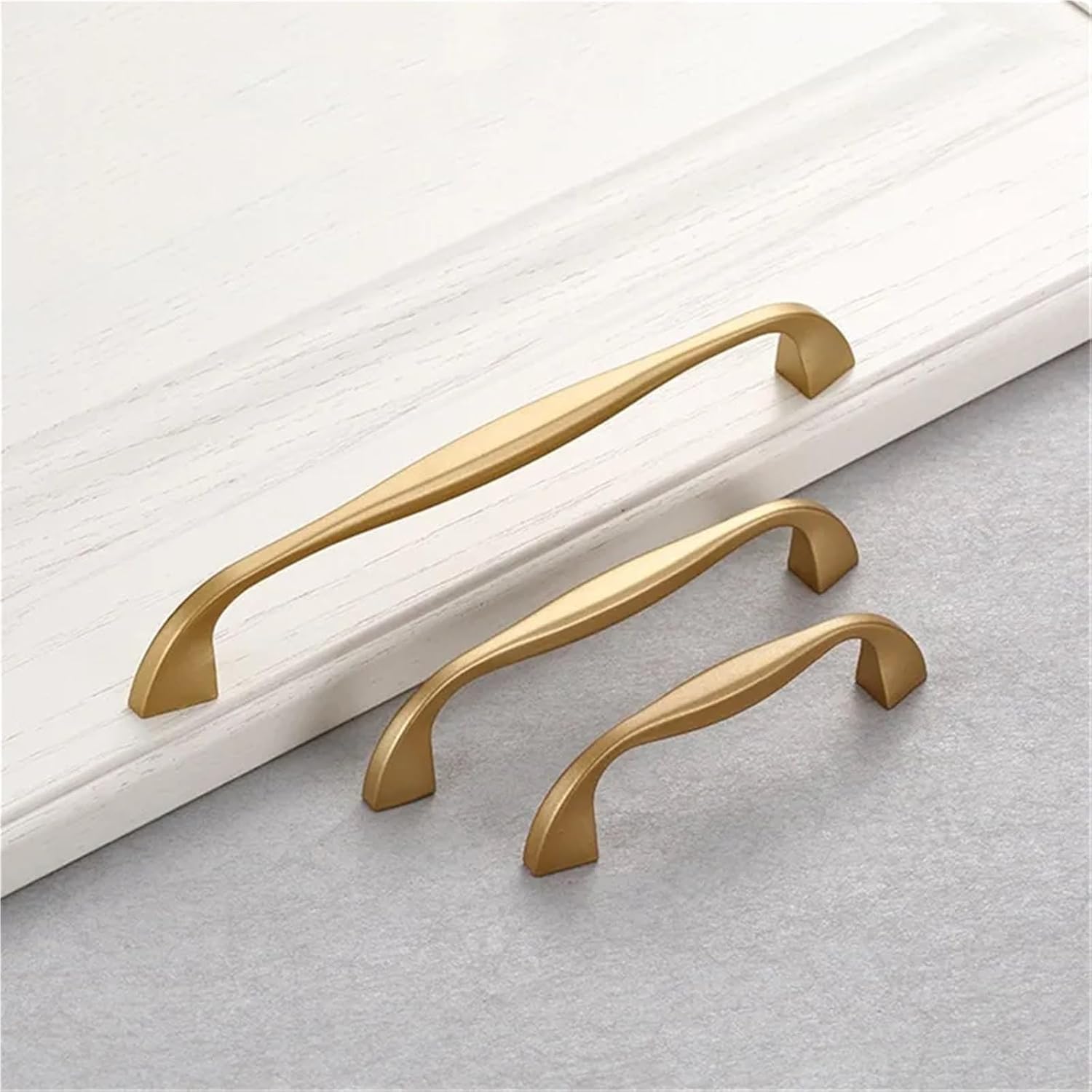 Solid Aluminum Alloy Gold Cabinet Handles Drawer Knobs Kitchen Cupboard Wardrobe Door Pulls Furniture Hardware 1Pcs(6143-160mm)