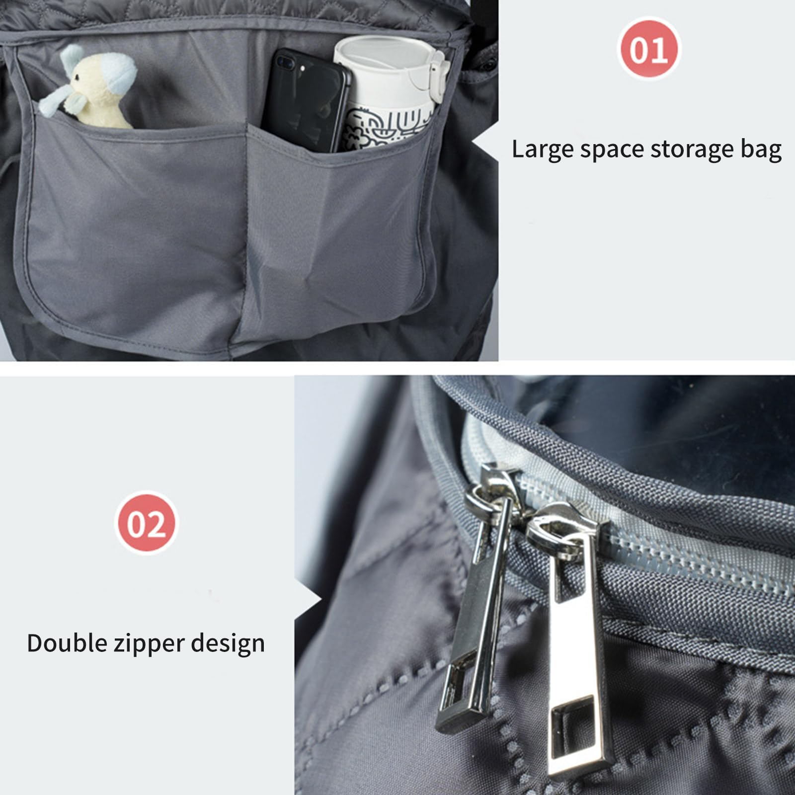 Fundas de invierno para cochecito de bebé, protección contra la intemperie, transpirable, resistente al viento, de algodón, ajuste universal