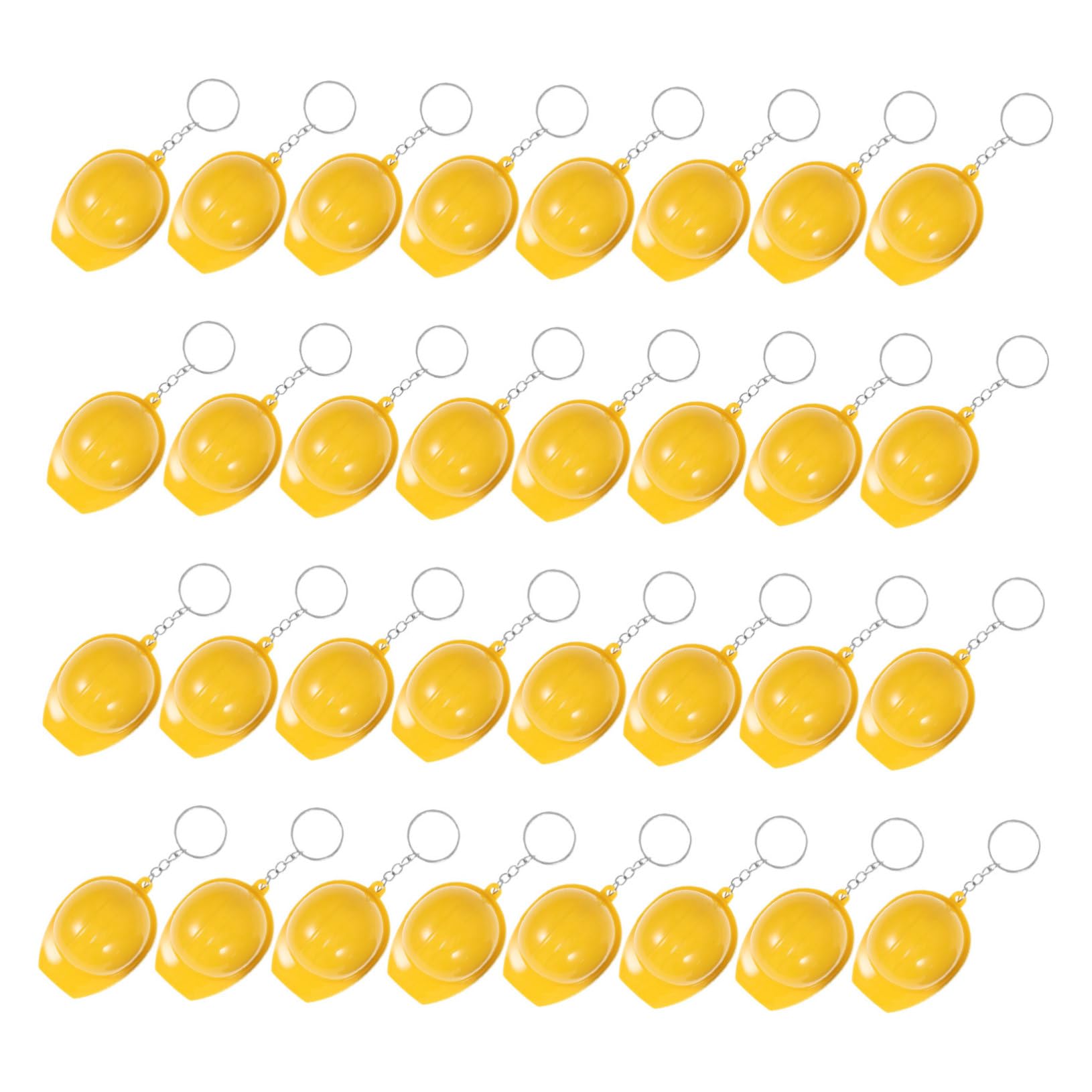 Porte-clés mini casque de chantier jaune Mipcase | Lot de 100 pièces pour suspension