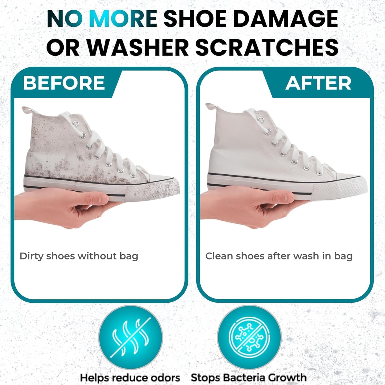APOPHIS Shoe Washing Machine Bag Shoe Wash Bag, 360° Cleaning, Reusable WashBag With Zip Laundry Bags For Sneakers, Shoe Cleaning Pouch For All Mesh Shoe Sizes Easy Cleaner (GREY)