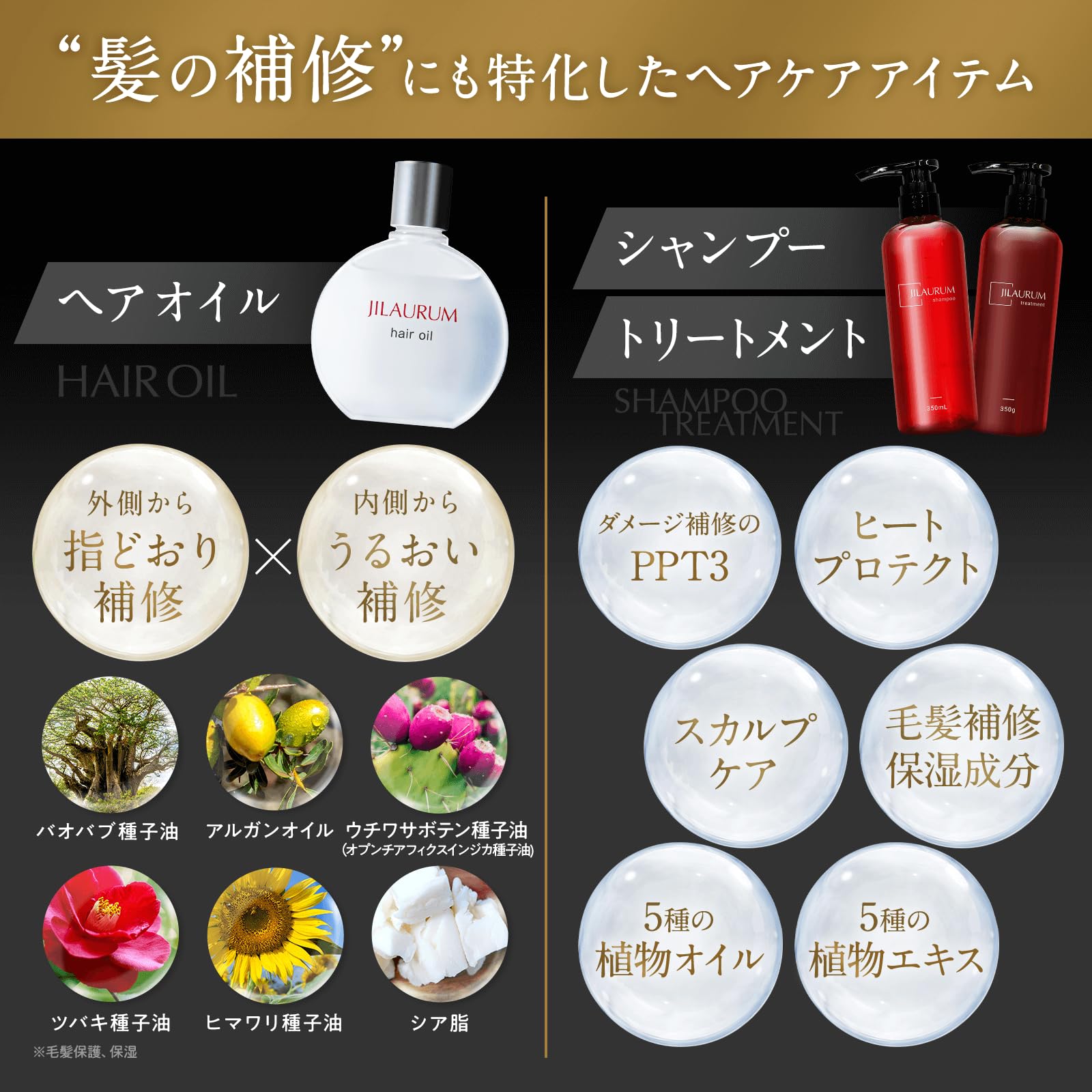 Amazon | JILAURUM(ジルオーラム) ヘアケア ギフト ヘアオイル